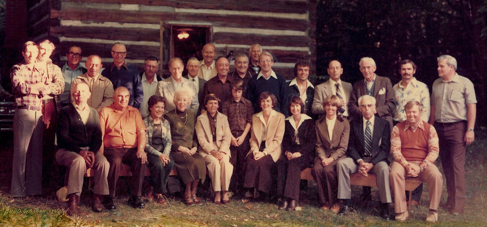 A photo of everyone present at the 1978 party celebrating the transfer of the copeland forest to the province of Ontario